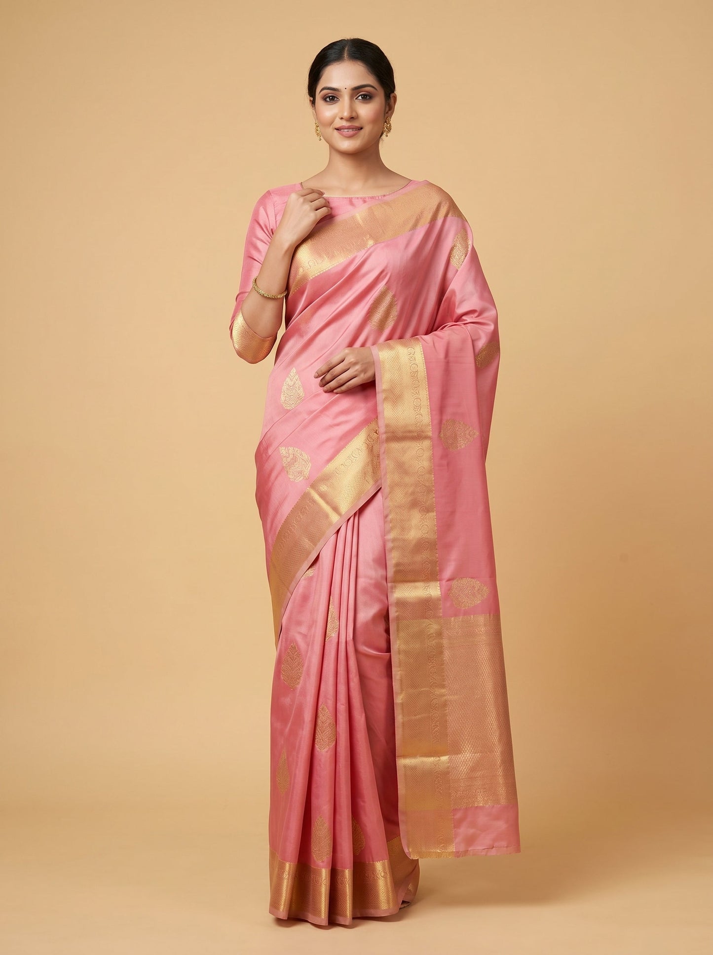 Baby Pink Blush Handloom Saree