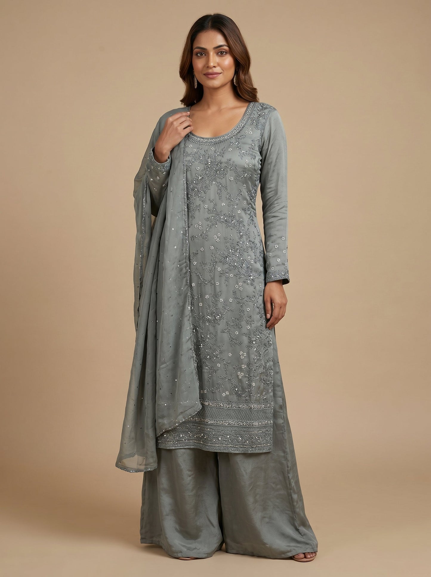 Bamboo Green Palazzo Set