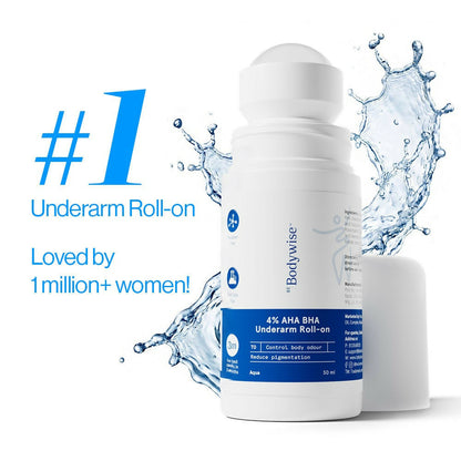 Be Bodywise 4% AHA BHA Underarm Roll On - Aqua