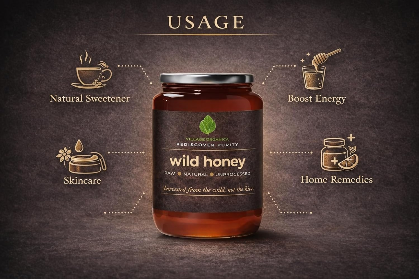 Village-Organica Raw Wild Honey