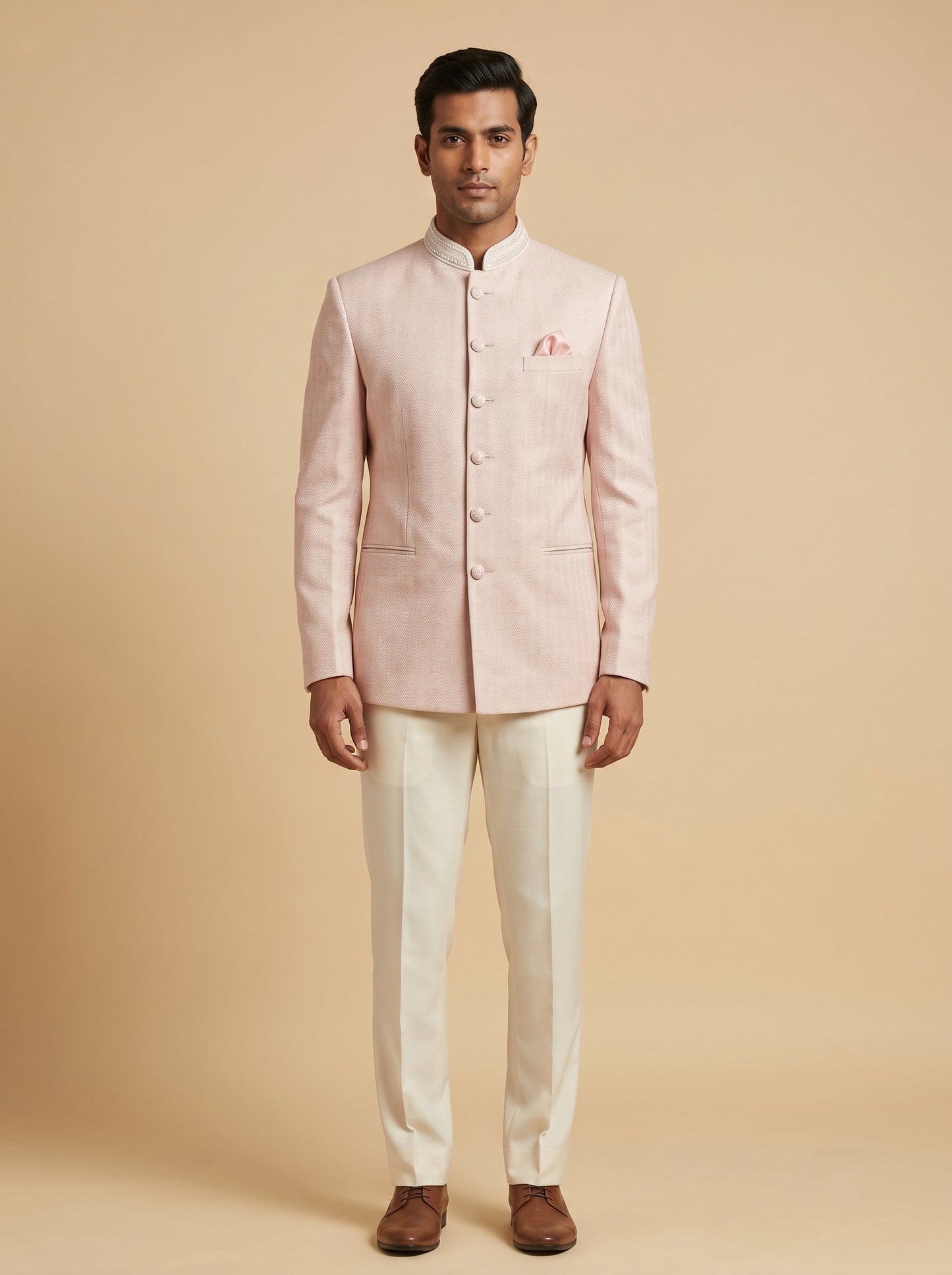 Beige Classic Jodhpuri Suit