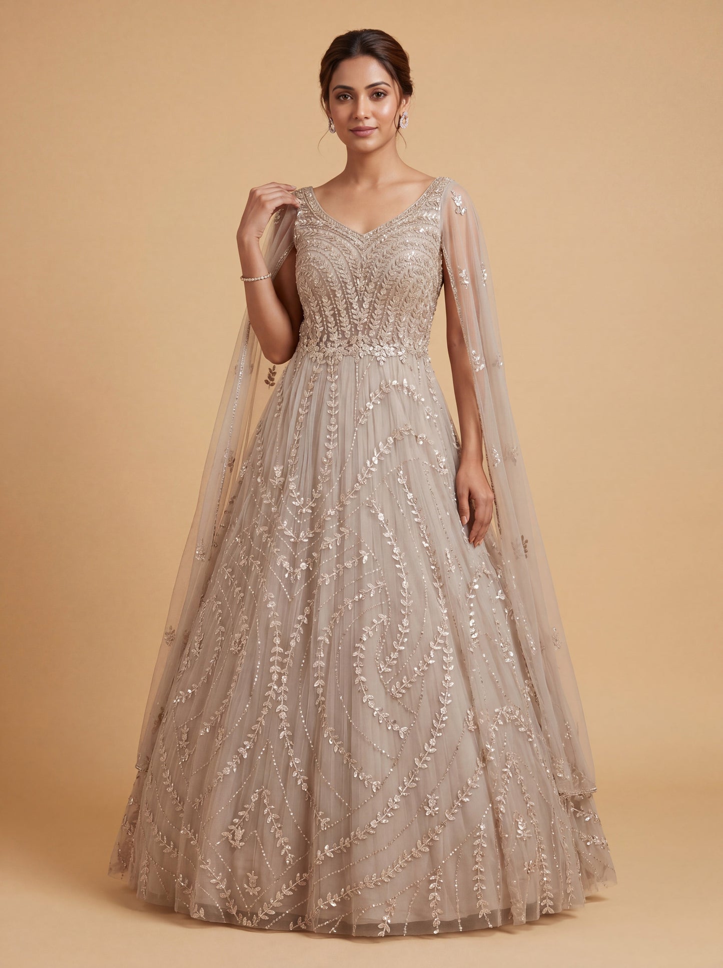 Beige Understated Gown