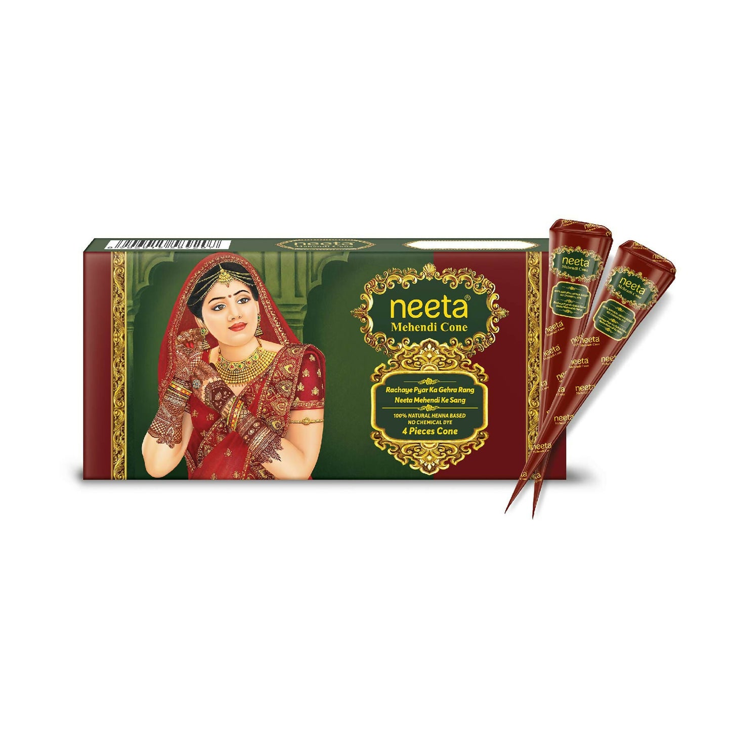 Neeta Mehendi Cone for Hand Design  4 Henna Cones