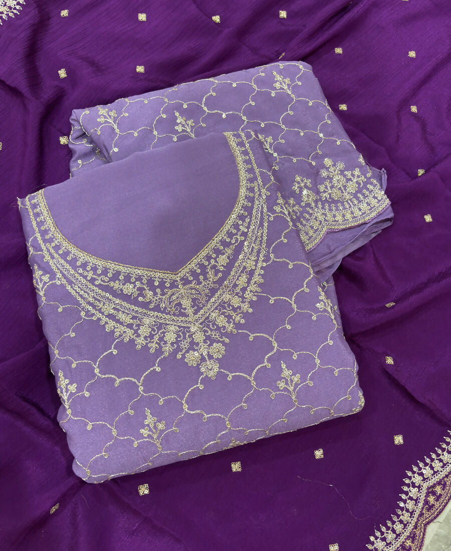 KC Designer Lilac 3 Piece Salwar Suit For Women Indian Wear