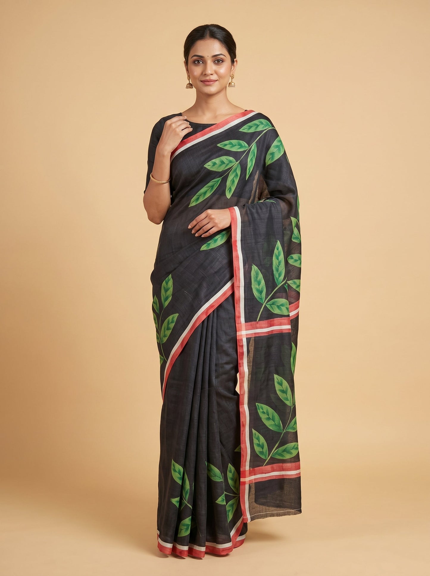 Black Classic Silhouette Handloom Saree