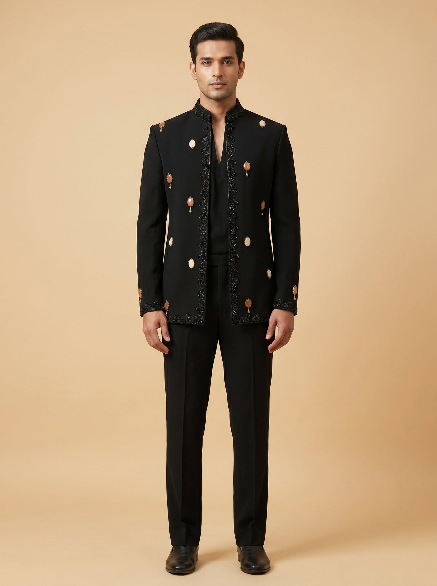 Black Contemporary Indo Western Set