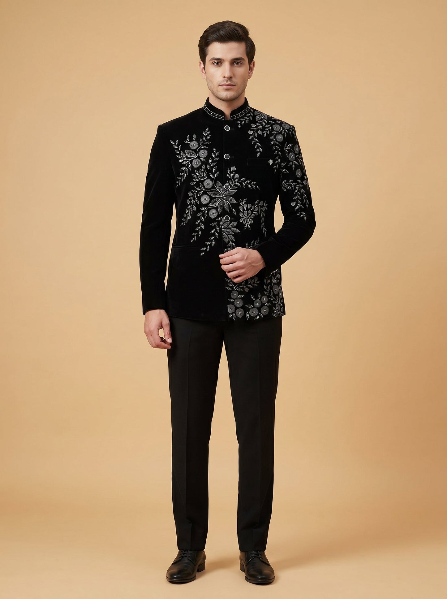 Black Contemporary Jodhpuri Suit