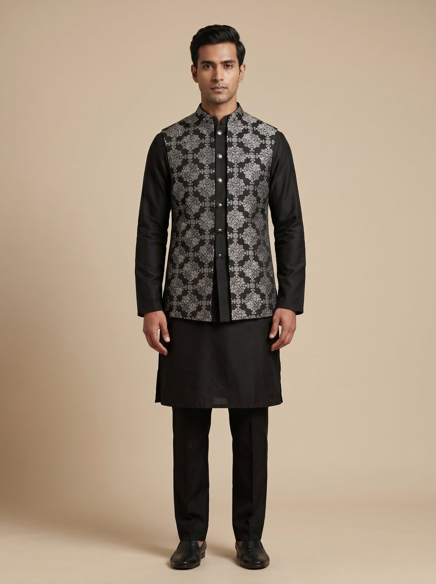 Black Designer Jodhpuri Suit