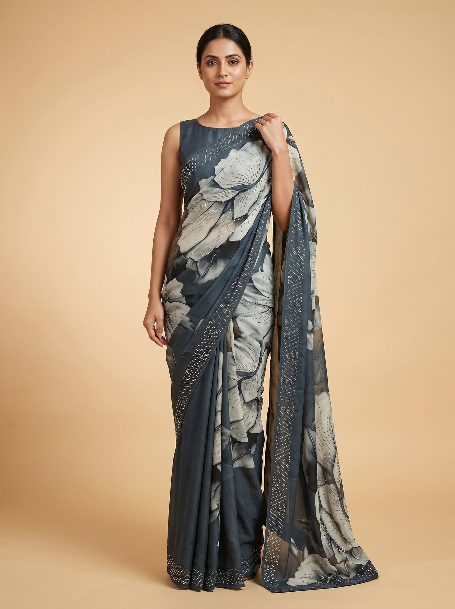 Black Keri Printed Saree