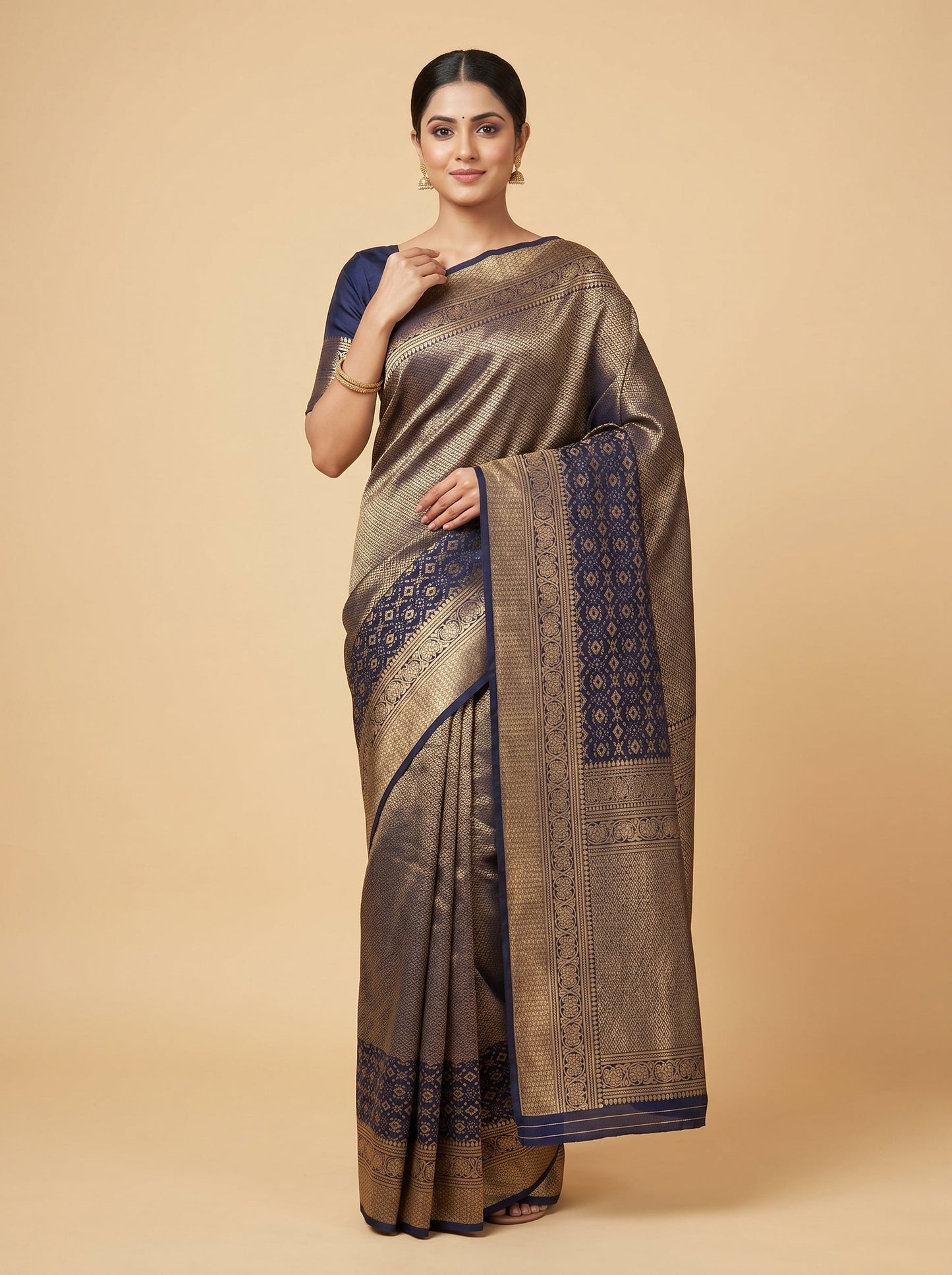 Black Midnight Elegance Handloom Saree