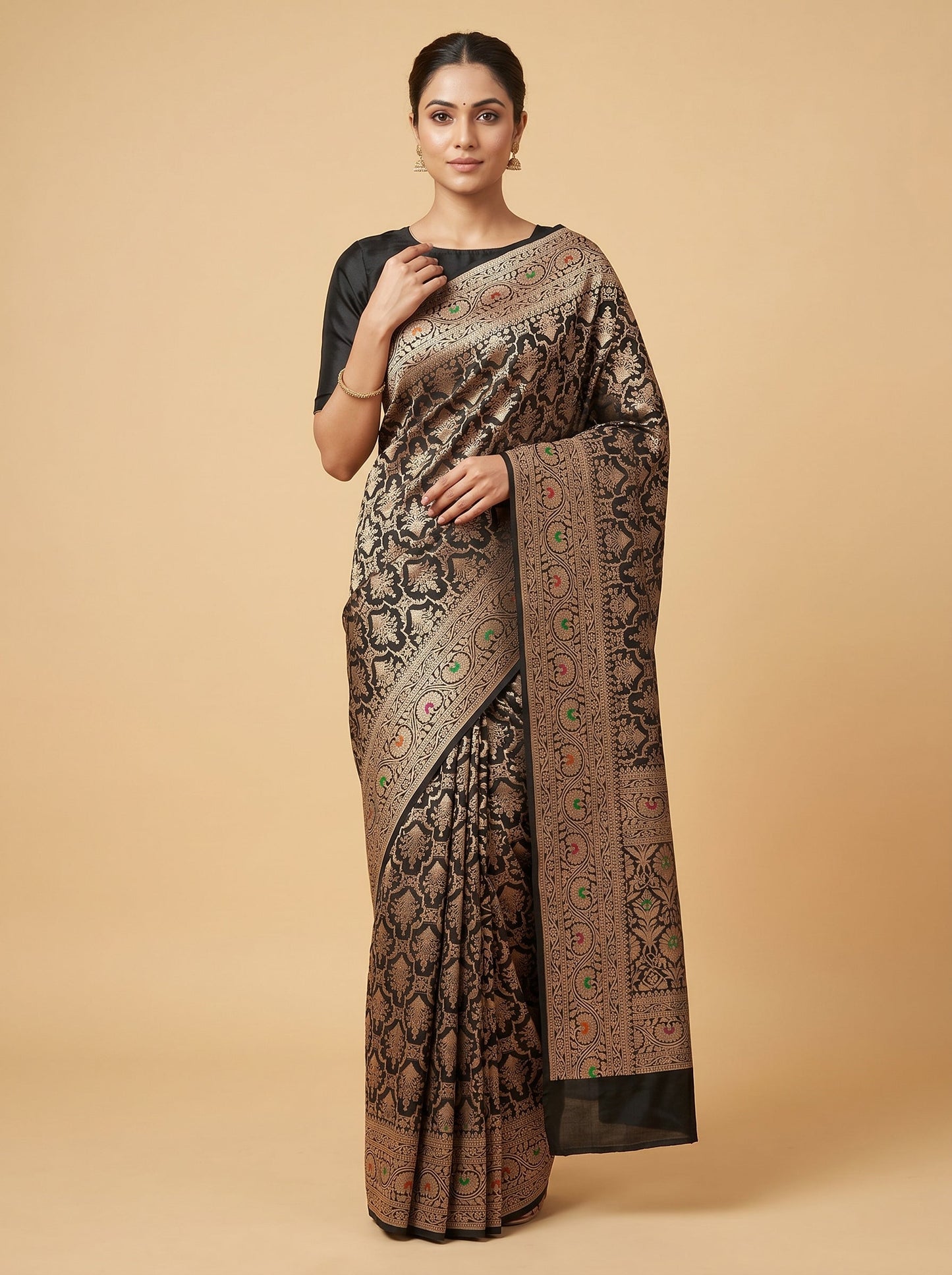Black Refined Drape Handloom Saree