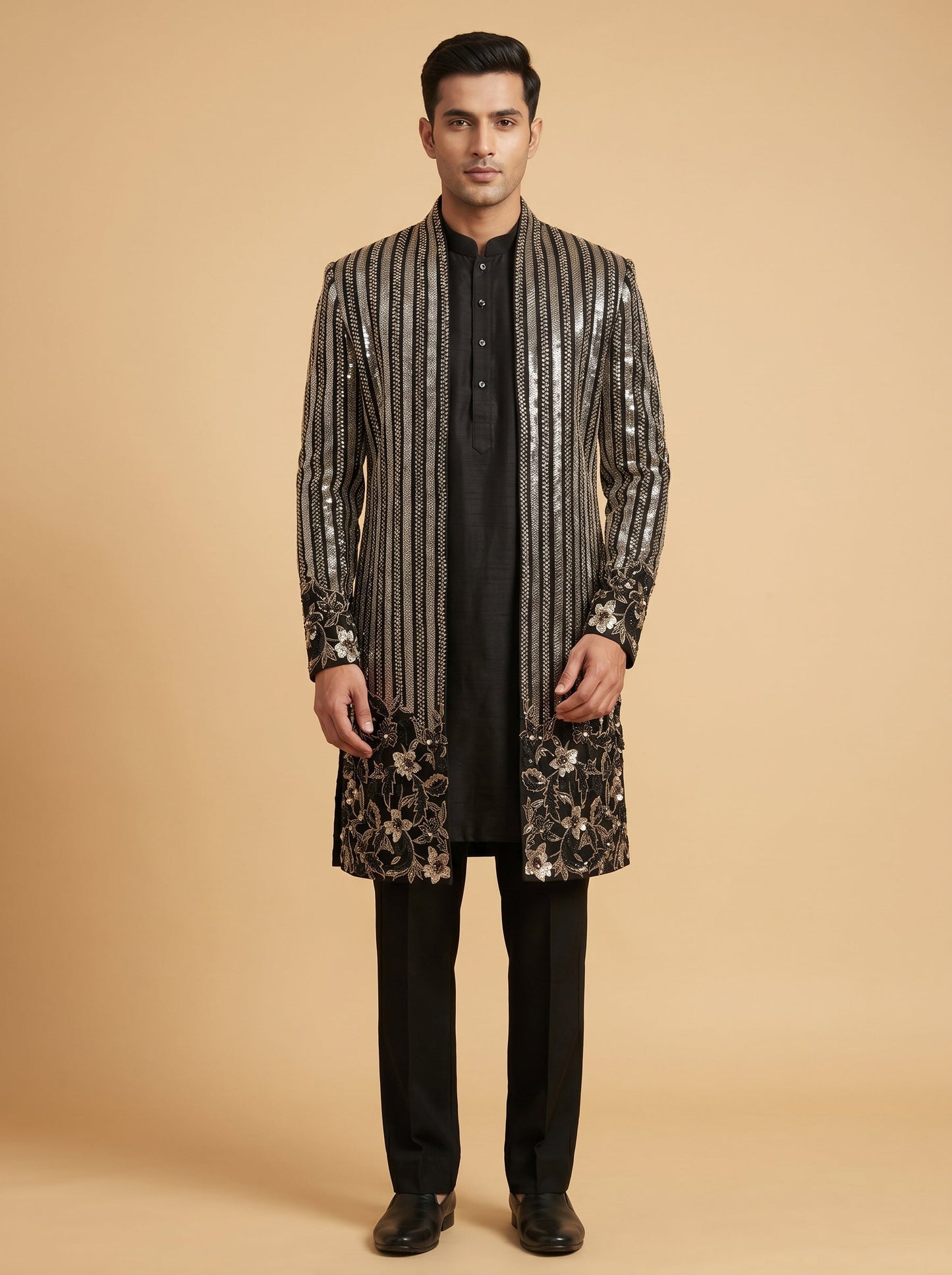 Black Royal Sherwani