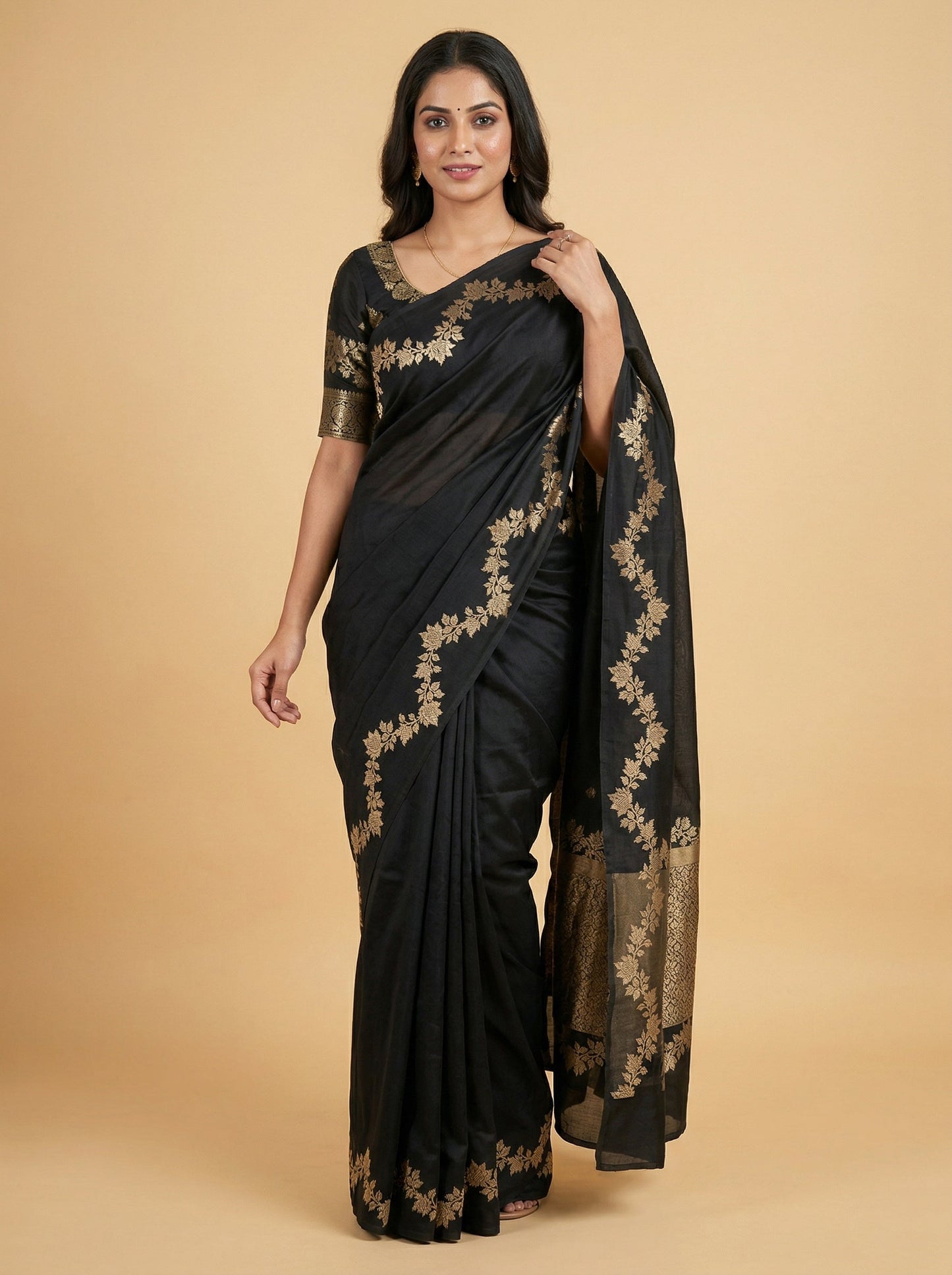 Black Sleek Handloom Saree