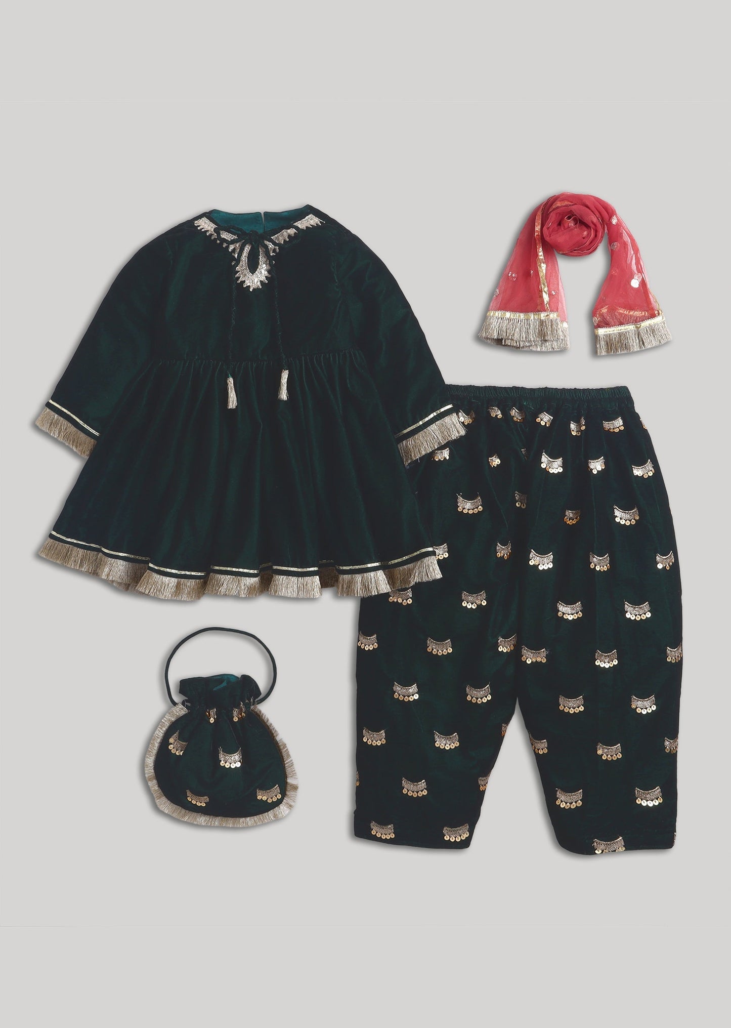 Black Velvet Embroidered Salwar Kameez