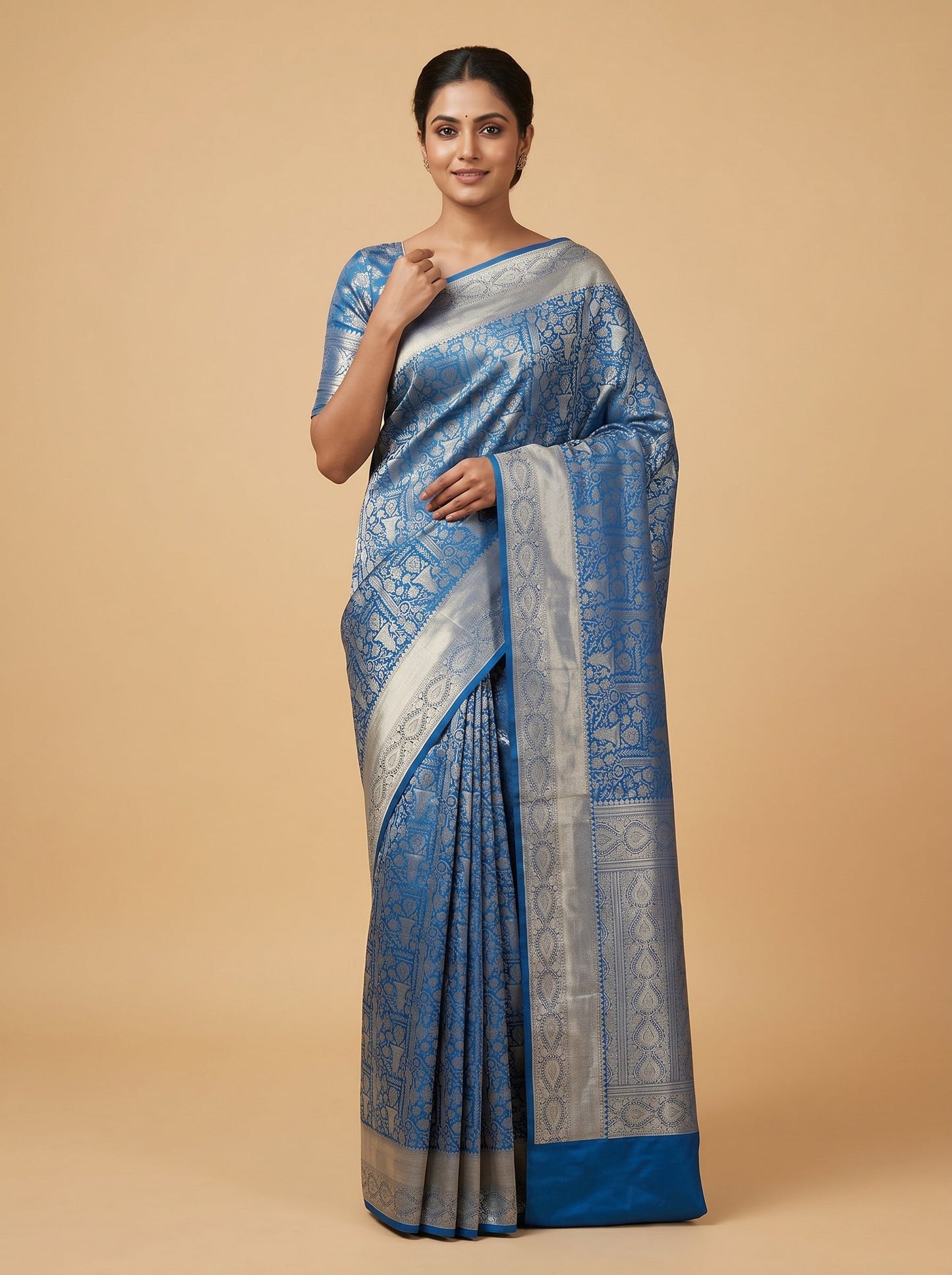 Blue Azure Essence Handloom Saree