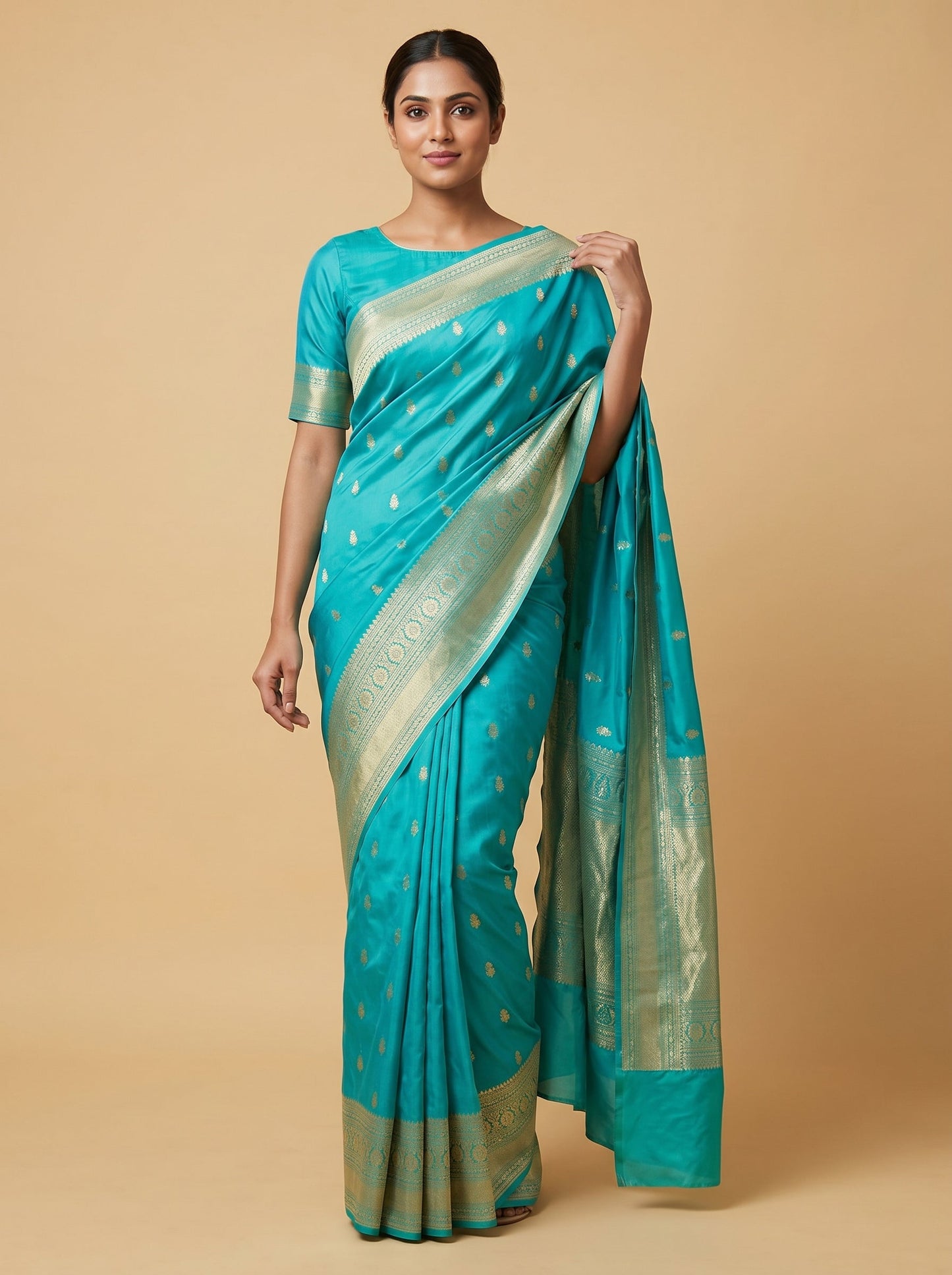 Blue Calm Handmade Saree