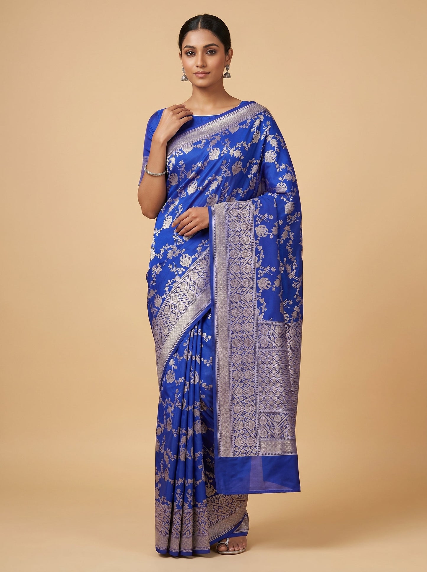 Blue Calm Motion Handloom Saree