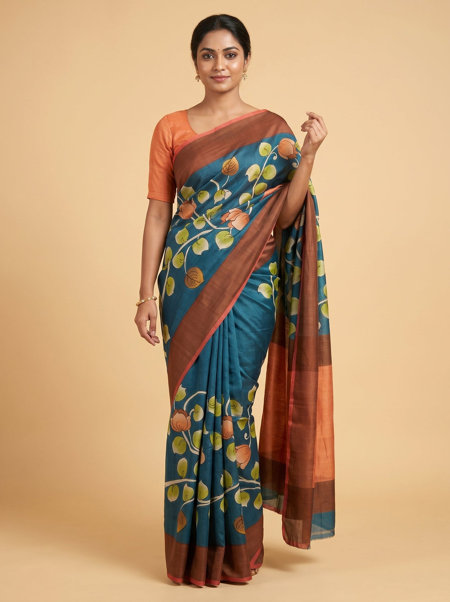 Blue Classic Printed Saree