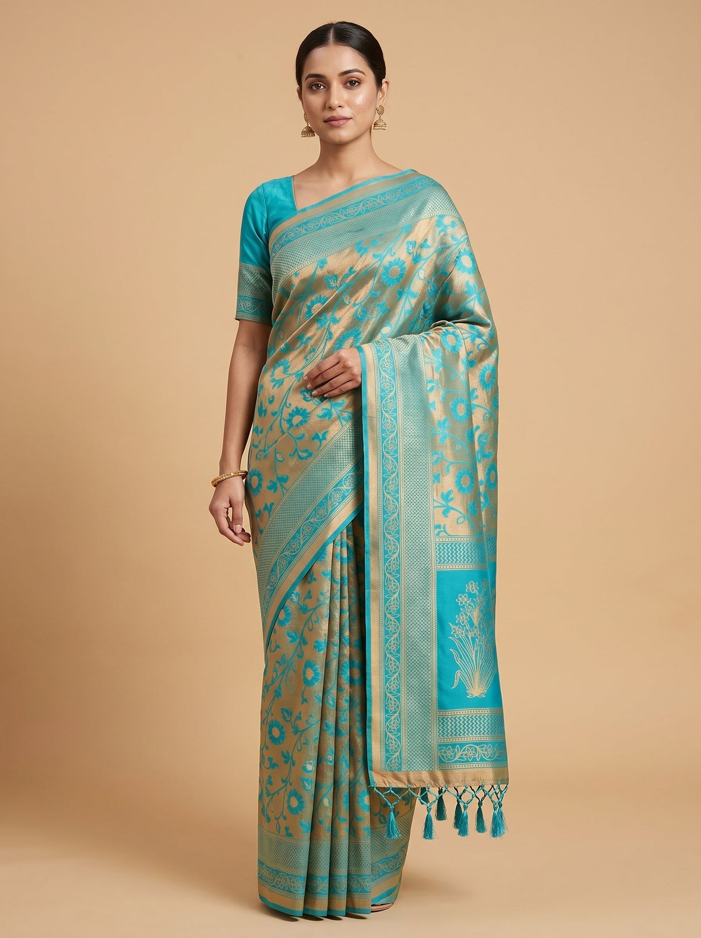 Blue Clear Tone Handloom Saree