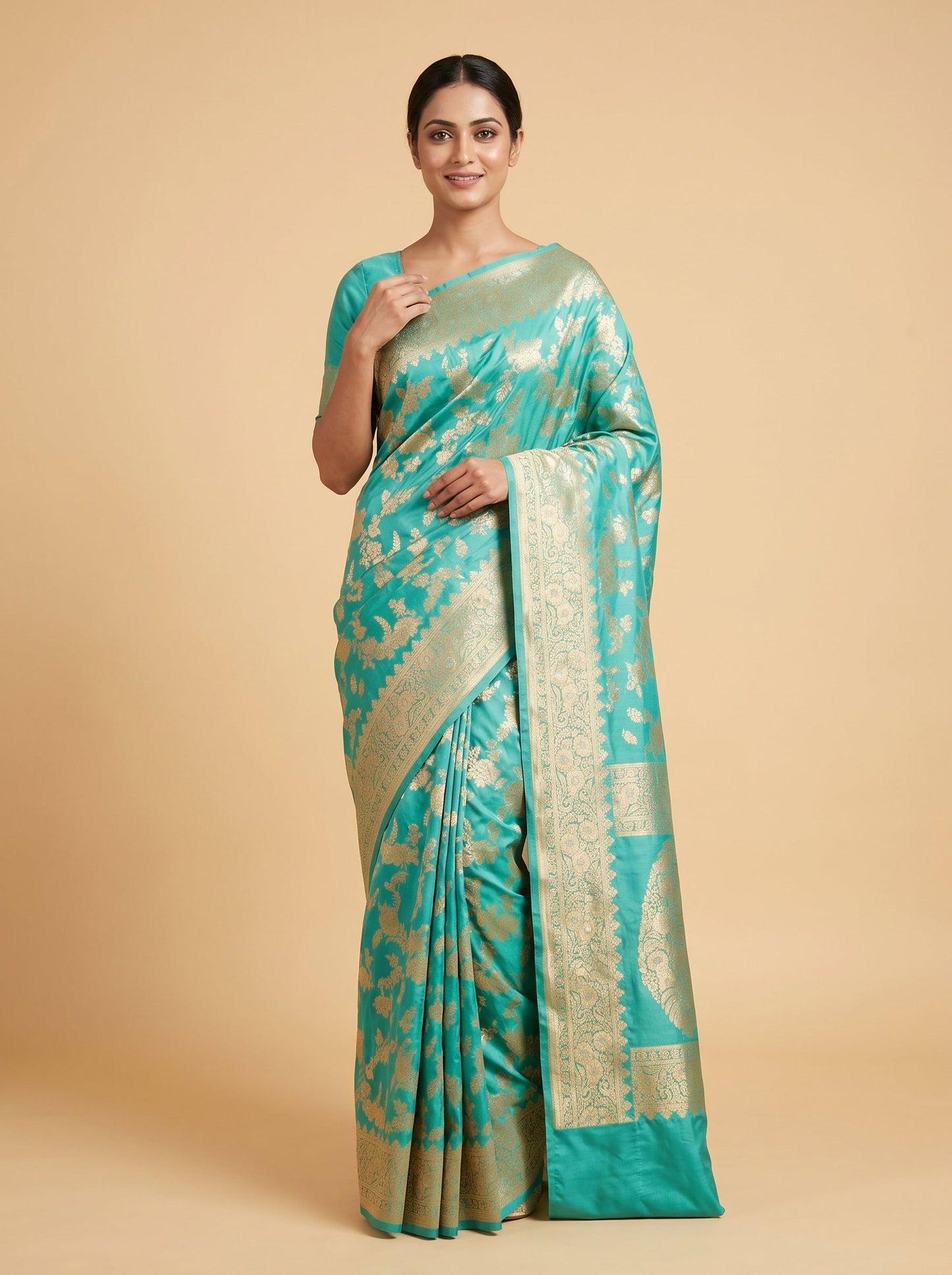 Blue Cool Tone Handloom Saree