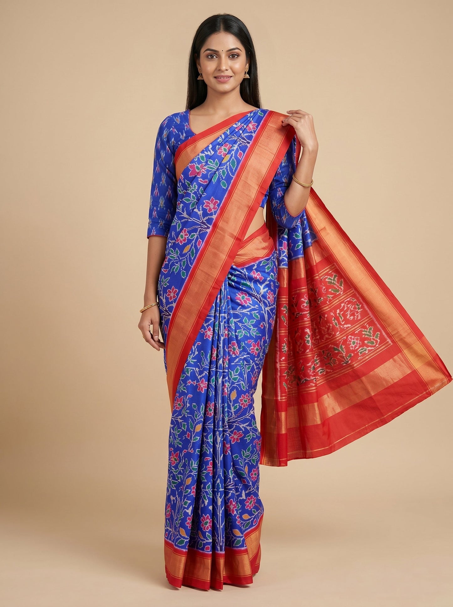 Blue Handloom Saree with Calm Weave
