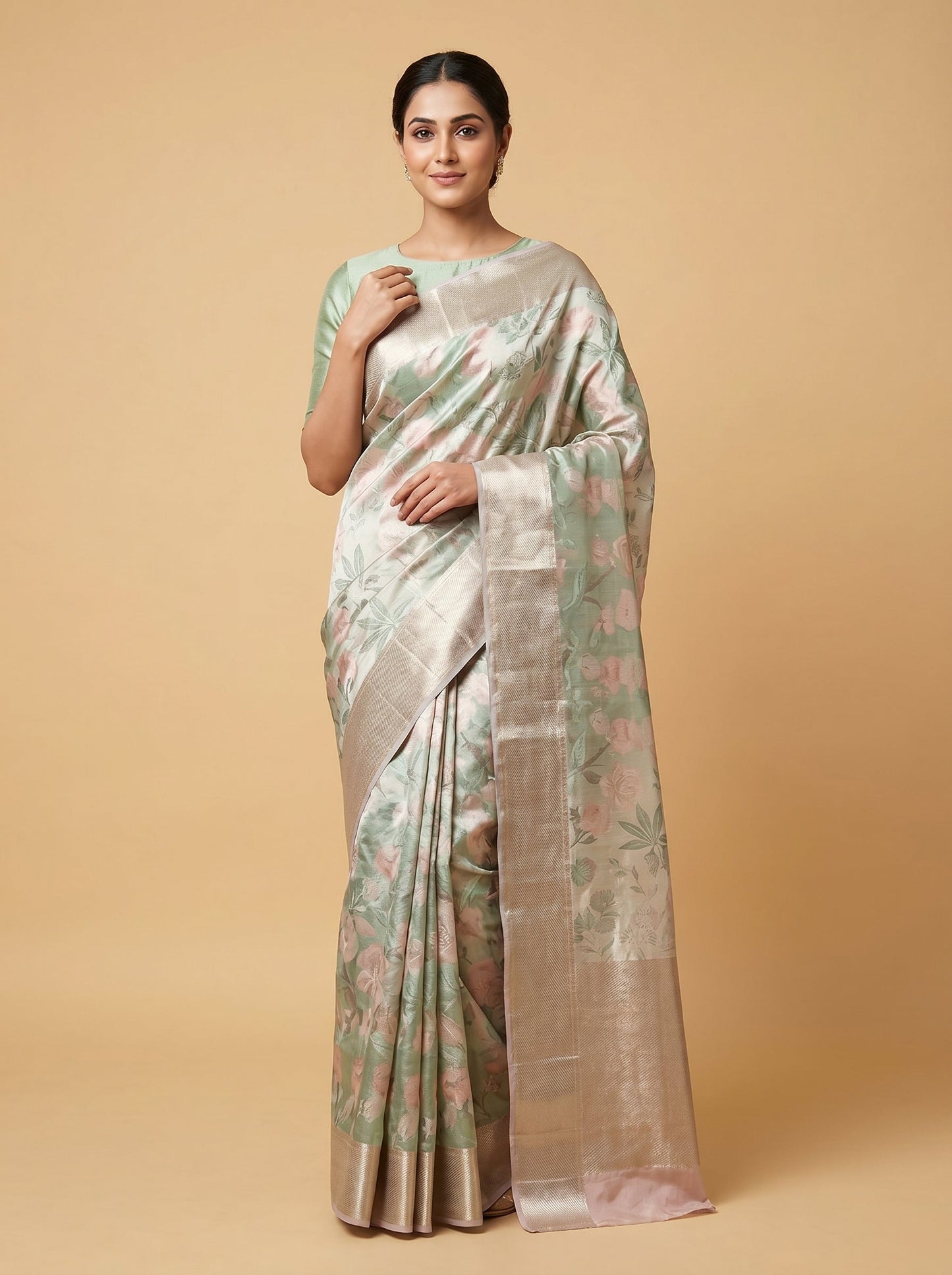 Blue Lavender Dream Handloom Saree