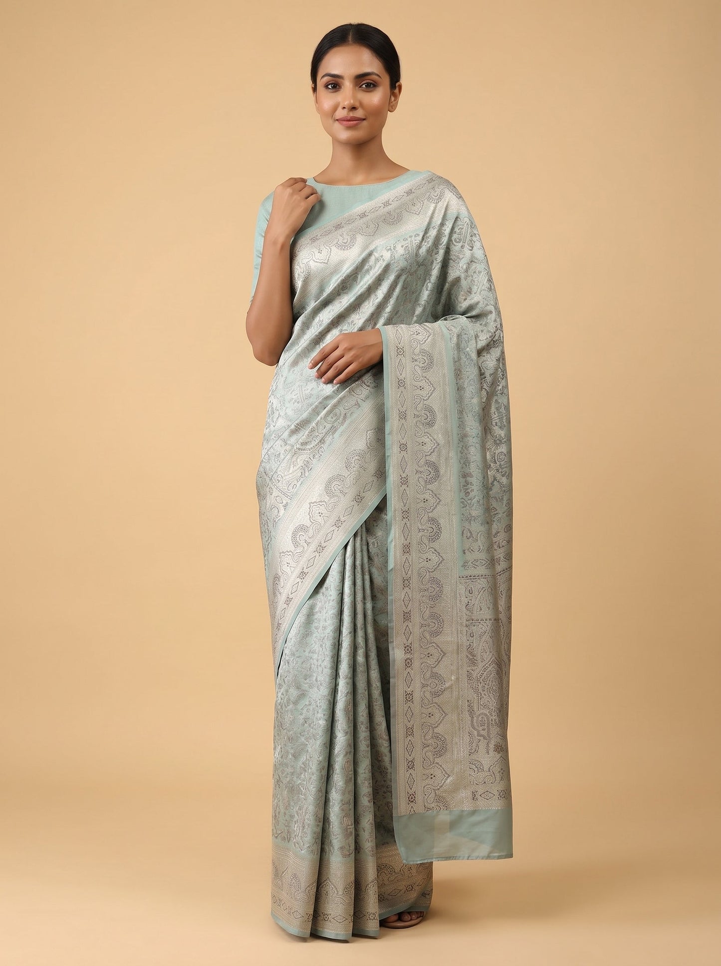 Blue Polished Saree