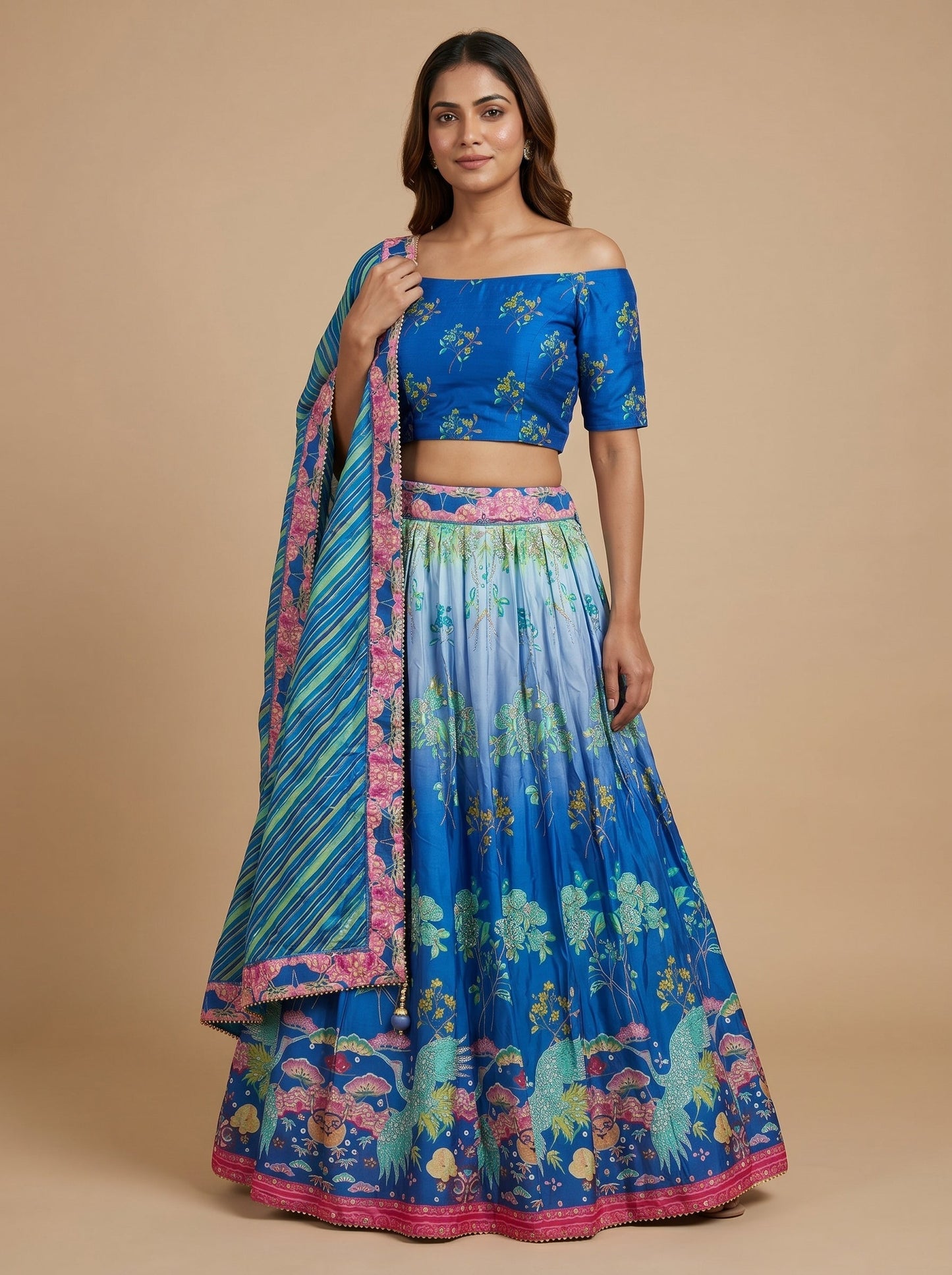 Blue Sapphire Bridesmaid Lehenga