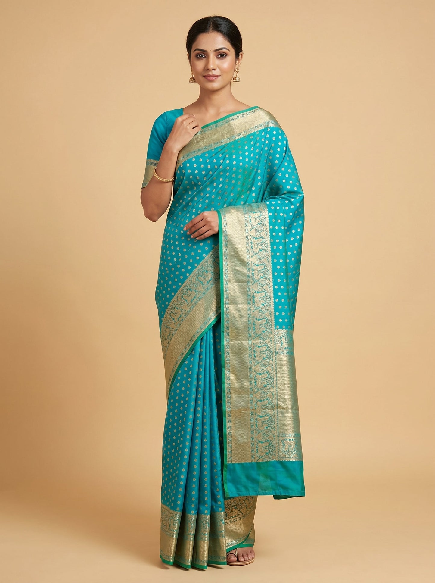 Blue Serene Drift Handloom Saree