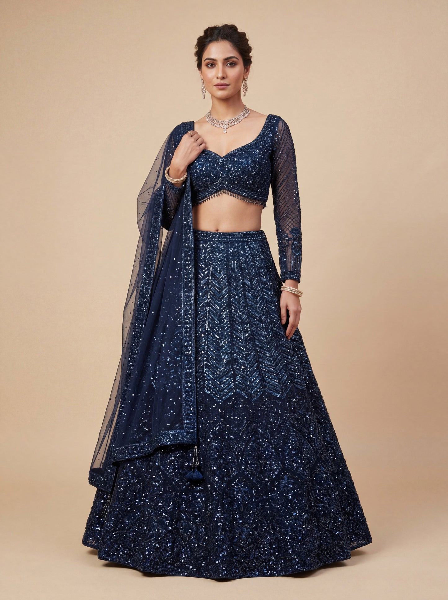 Blue Statement Bridal Lehenga