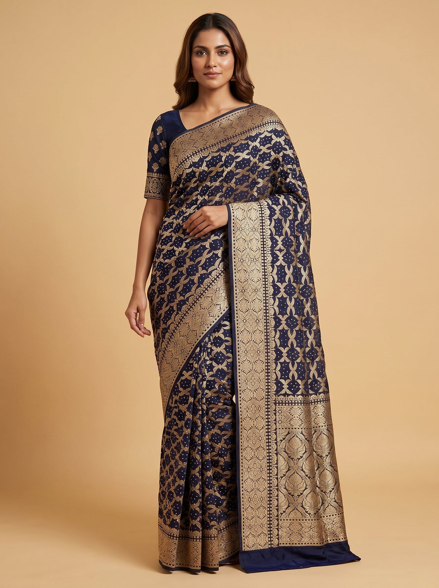 Blue Timeless Bandhani Tie-Dye Saree