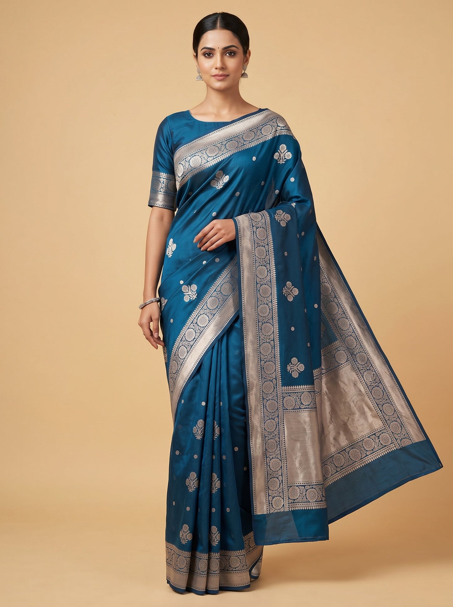 Blue Tranquil Essence Handloom Saree