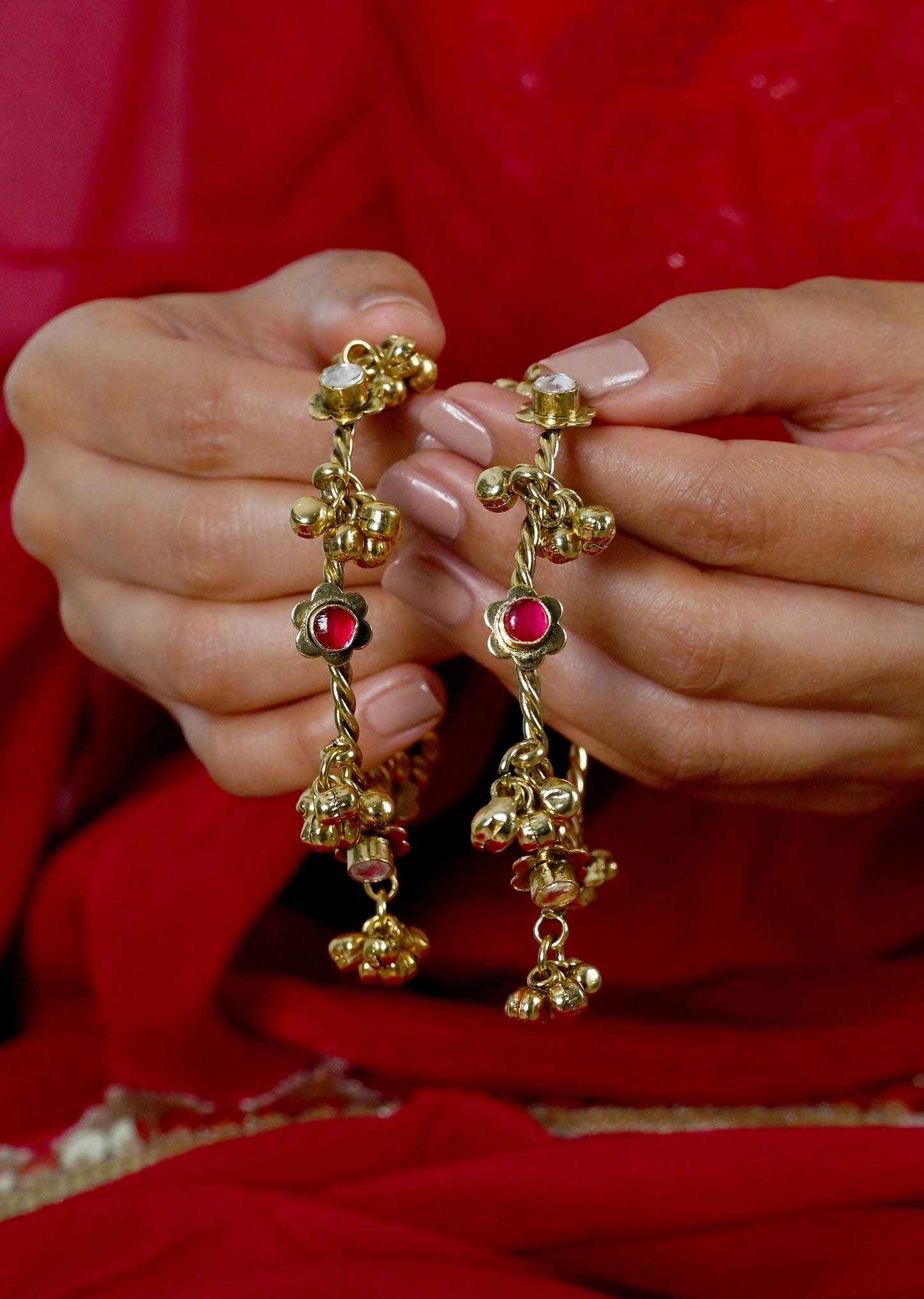Blush Pink Kundan Bangles
