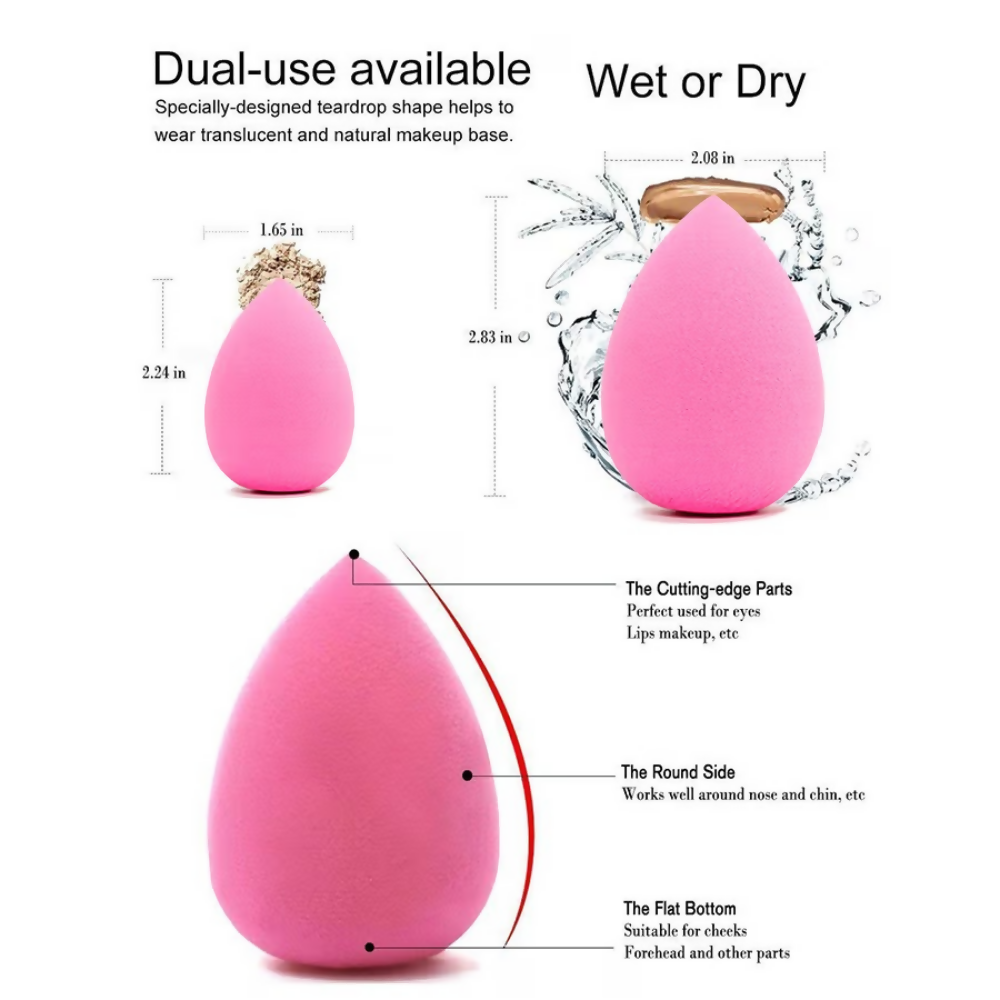 Bronson Professional Beauty Blender Sponge Makeup Applicator, Puffs