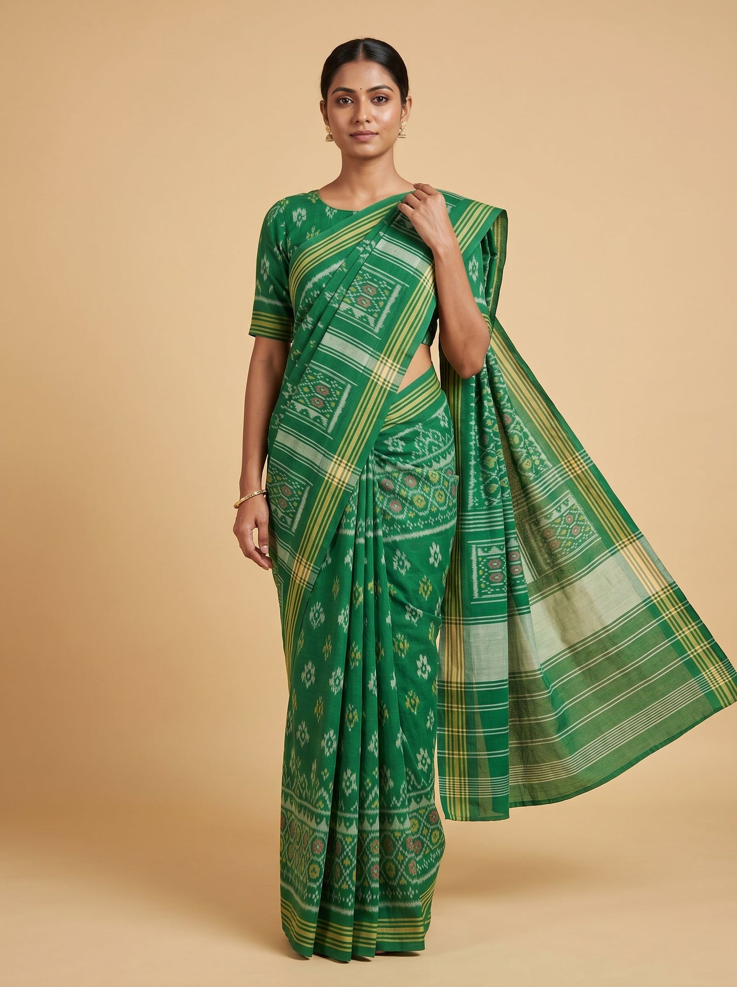 Bottle Green Glow Saree