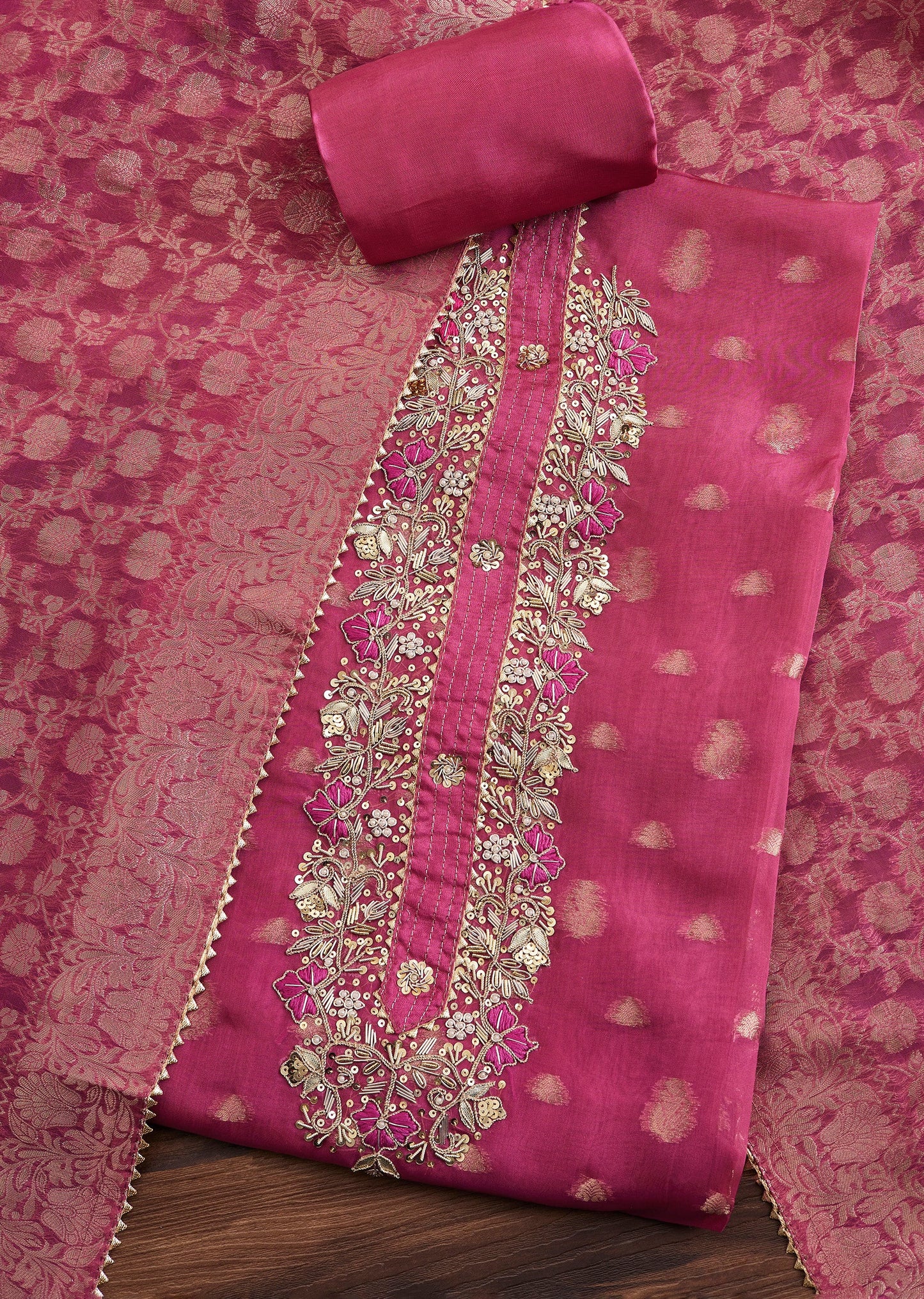 Bright Rani Pink Suit