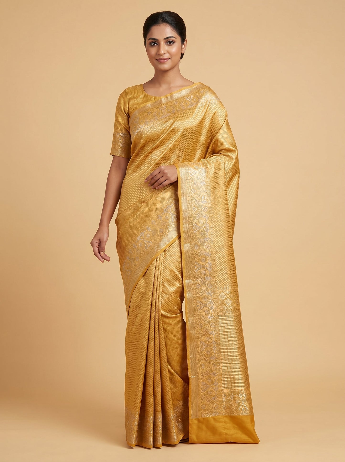 Bronze Earth Glow Handloom Saree