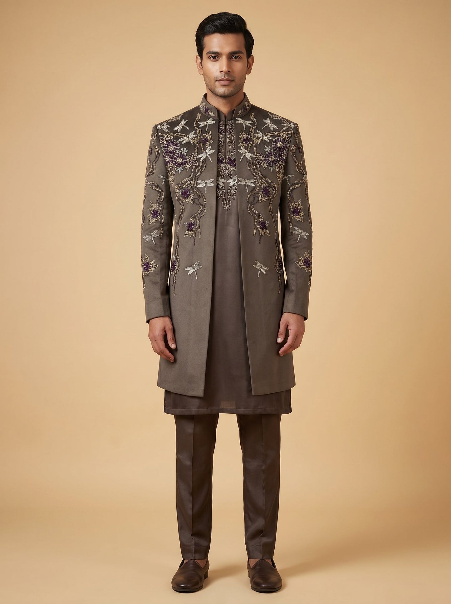 Brown Groom Sherwani