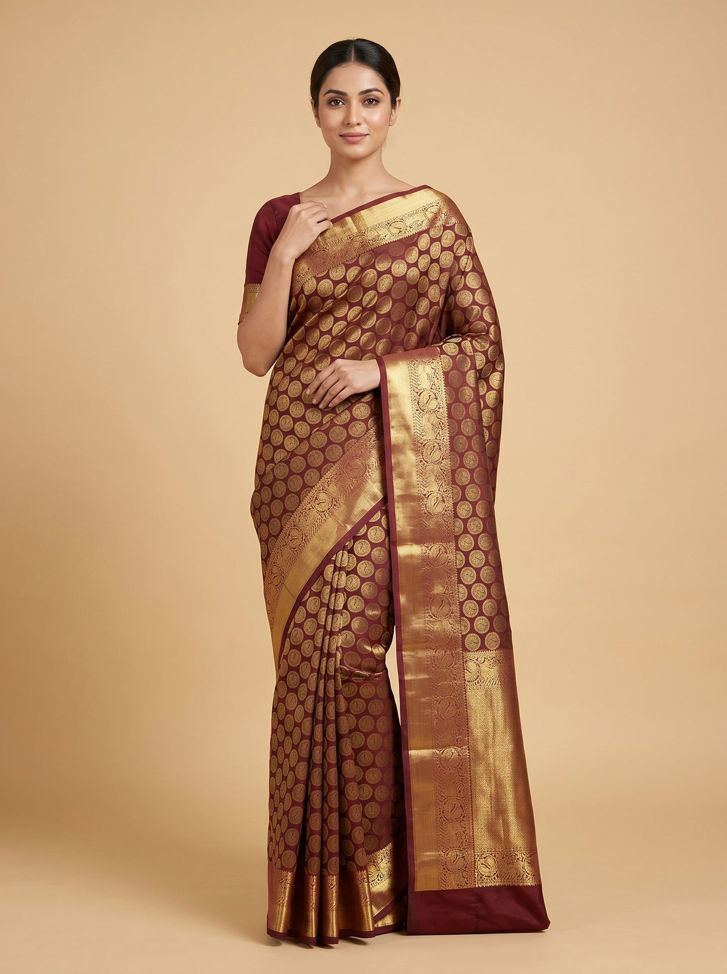 Brown Rustic Charm Saree