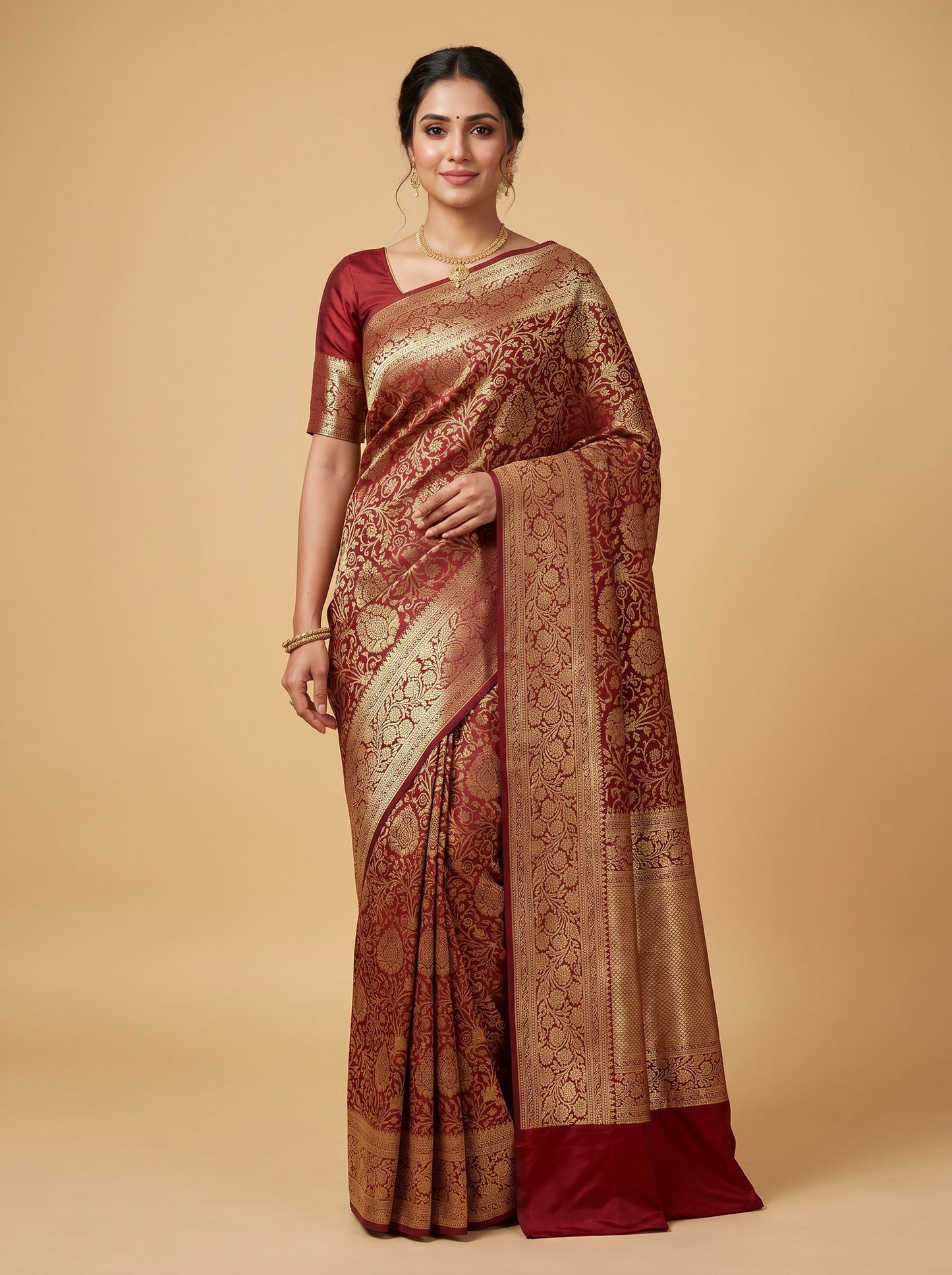 Brown Rustic Loom Handloom Saree