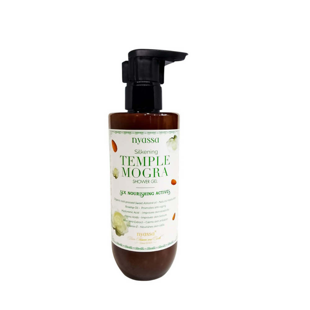 Nyassa Silky And Relaxing Temple Mogra Shower Gel With 6 Nourishing Actives