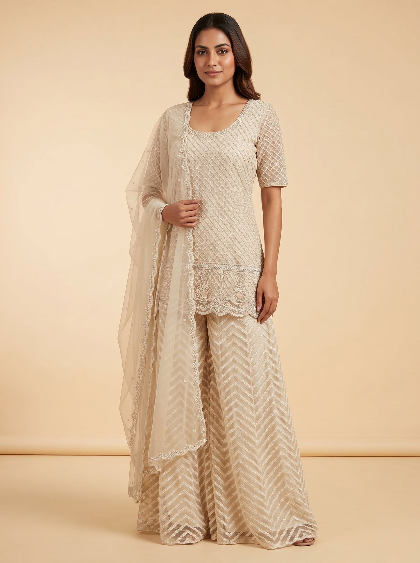 Butter Silk Palazzo Set