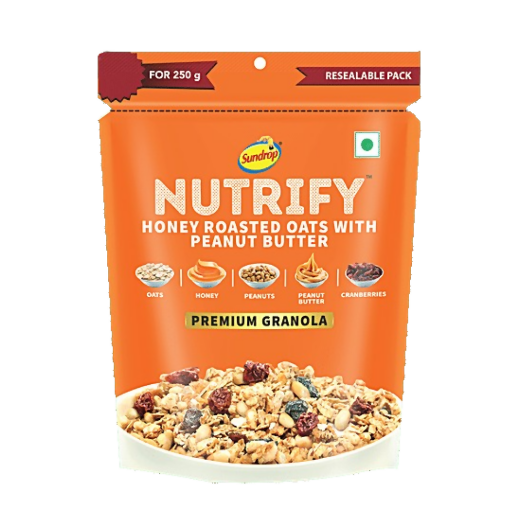 Sundrop Nutrify Honey Roasted Oats - With Peanut Butter, Granola