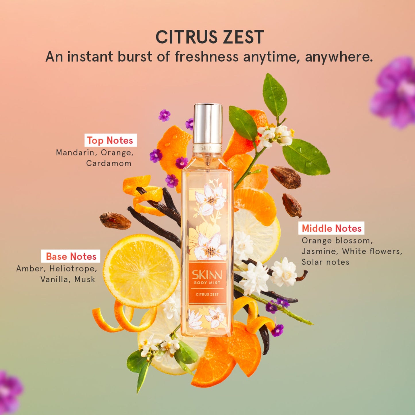 Skinn By Titan Citrus Zest Body Mist For Her
