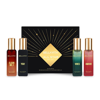 Bella Vita Organic All Star Long Lasting Perfume Gift Set For Man