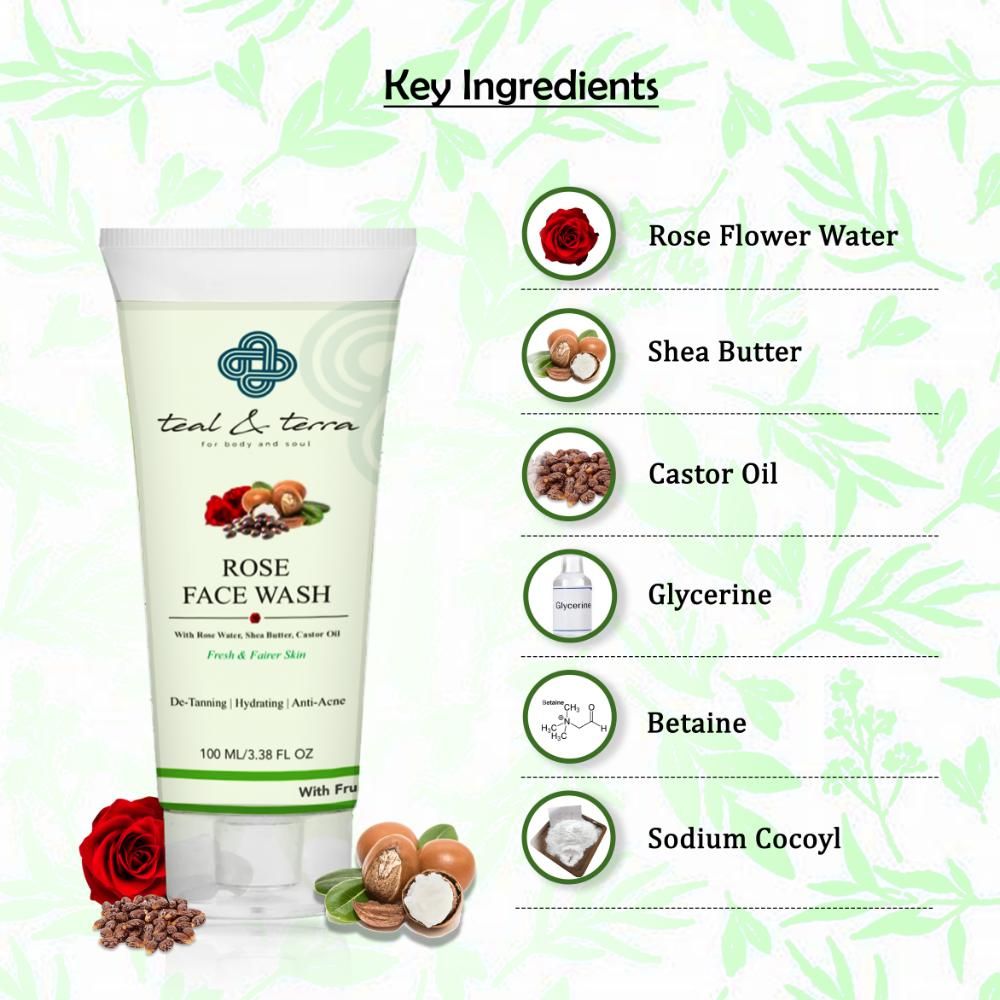 Teal and Terra Rose Face Wash