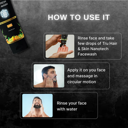 Tru Hair & Skin Nanotechnology Facewash For Sensitive-Acne Prone Skin