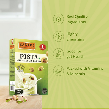 BAKERS Milk Shake Mix Powder - Pista Flavor