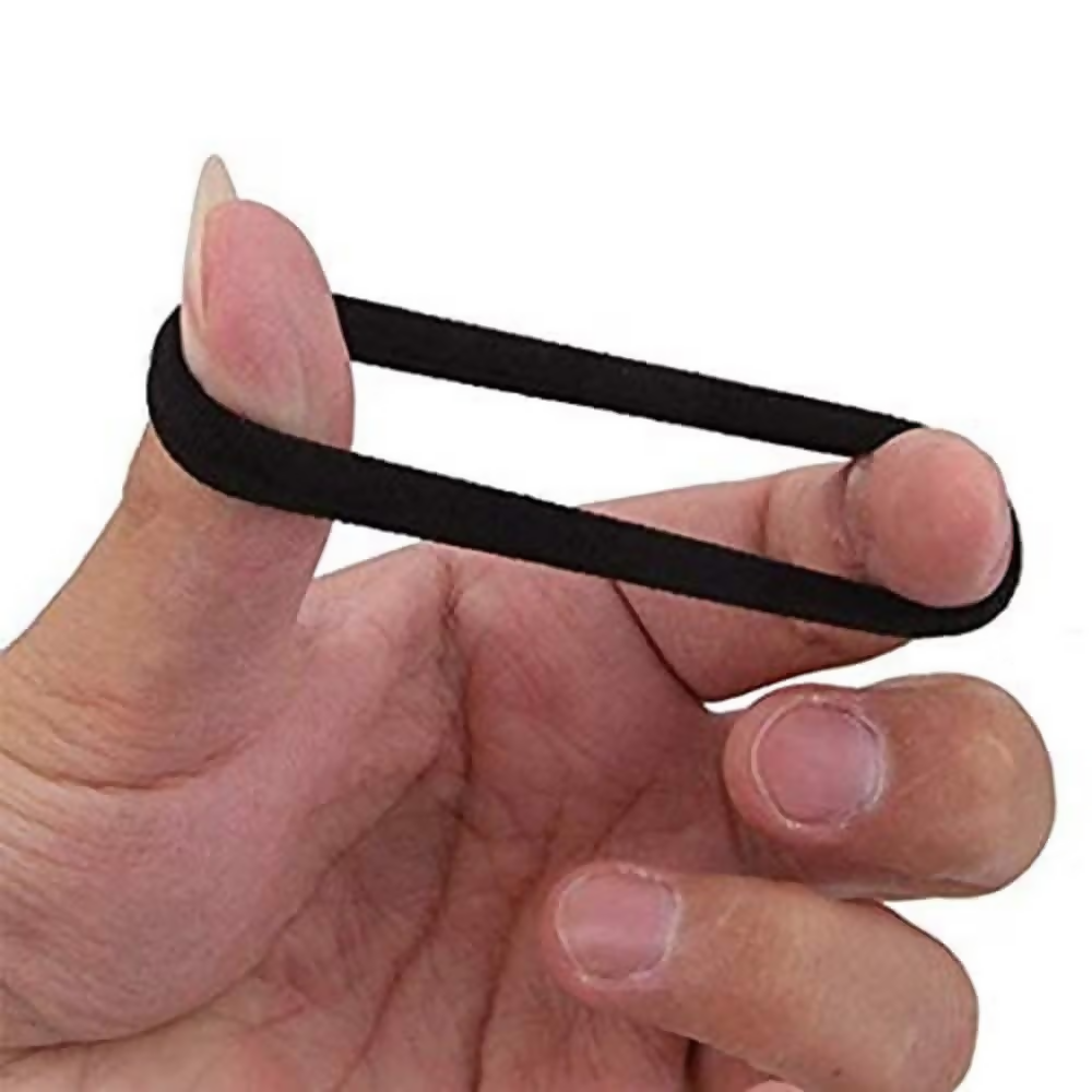 Bronson Professional Hair Rubber Bands Ponytail Holder with Storage Box - Black