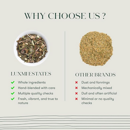 Luxmi Estates Lemon Balm Honey Ginger Herbal Infusion